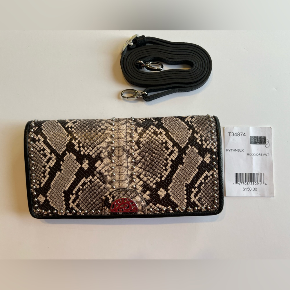 Brighton Black Python Rockmore Wallet - image 1
